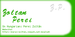 zoltan perei business card